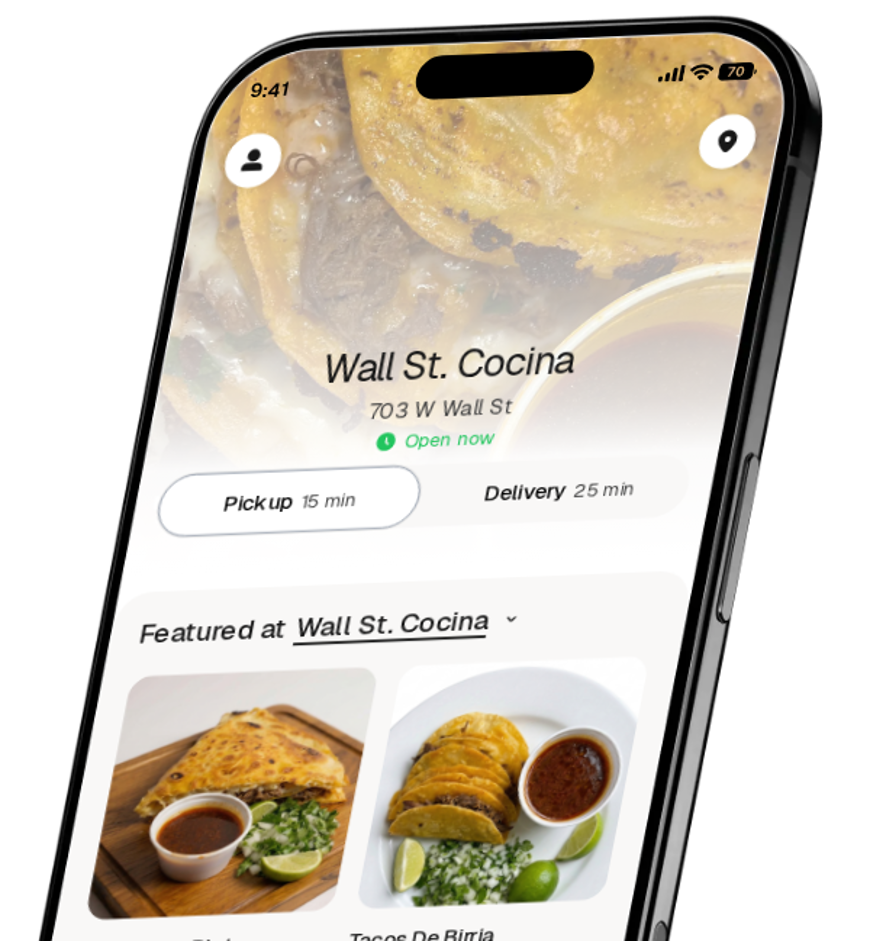 Wall St. Cocina app preview